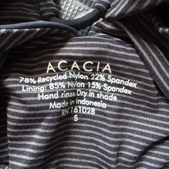 Acacia Swimwear Kokomo Black Cutout One-Piece small NWOT